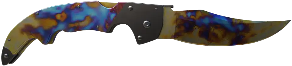 ★ Falchion Knife | Case Hardened · Blue Gem unranked pattern #348