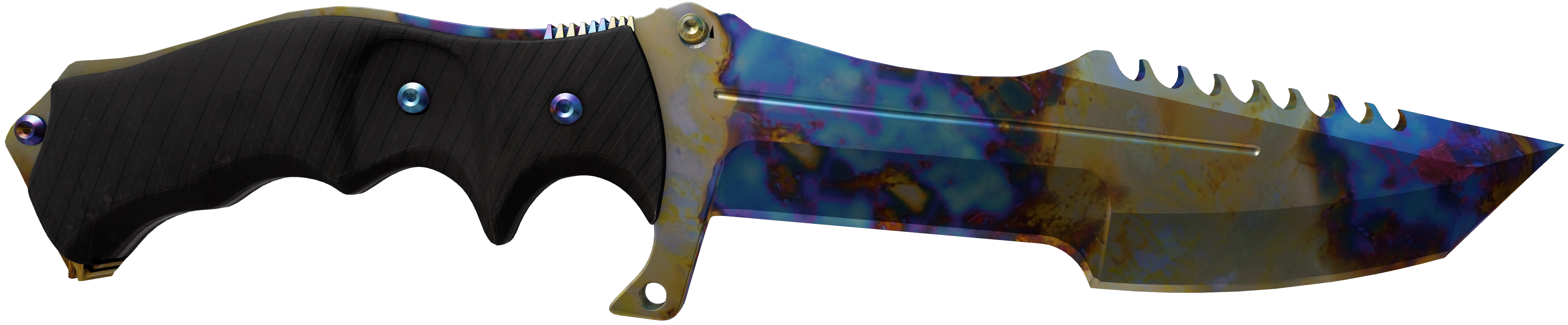 ★ Huntsman Knife | Case Hardened · Gold Gem unranked pattern #0