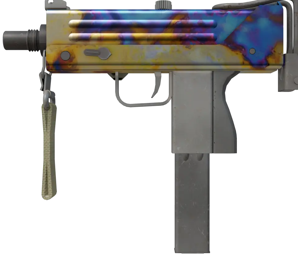 MAC-10 | Case Hardened · Gold Gem unranked pattern #276